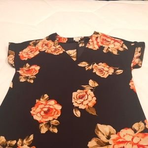 Black & floral sz S dress by a new day